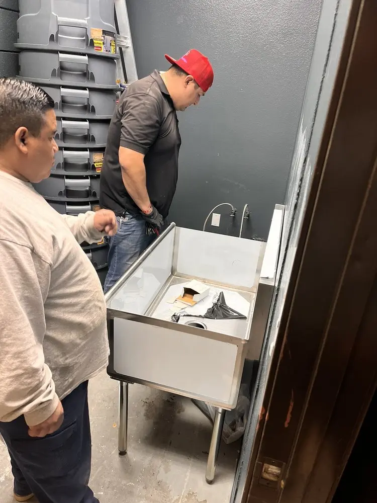 Commercial plumbing and sink installation in Kingtown